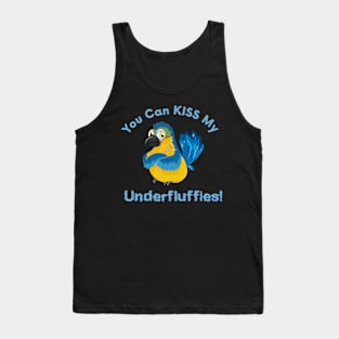 Blue Gold Macaw Parrot Kiss Underfluffies Tank Top